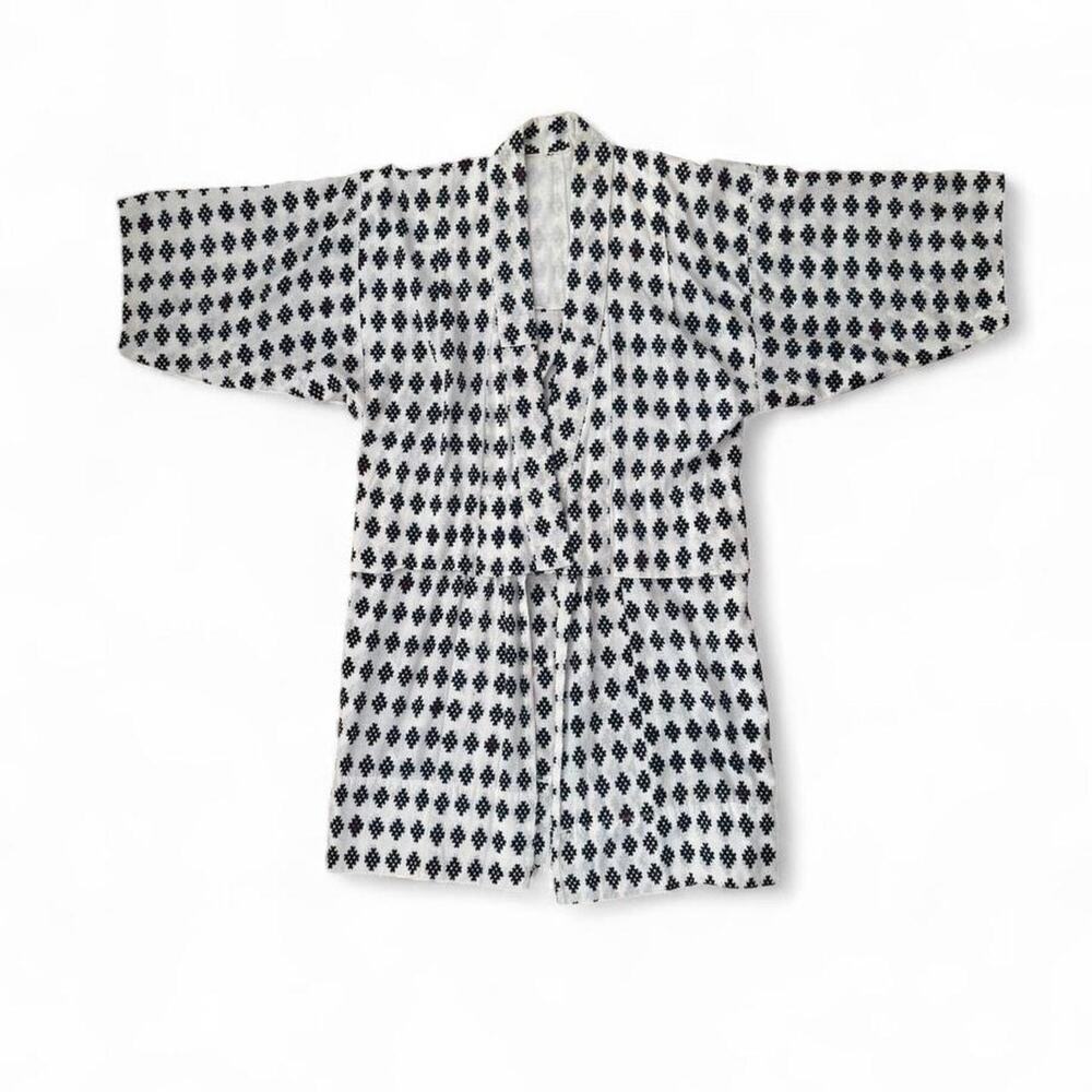 Vintage black white kimono